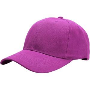 Unisex Fuchsia Athletic Adjustable Strap Casual Running Classic Baseball Cap